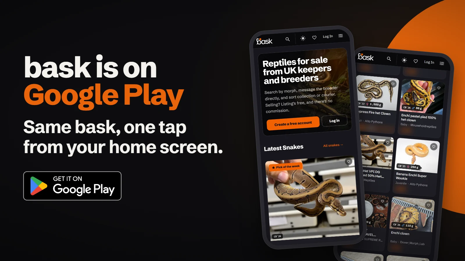 bask is on Google Play